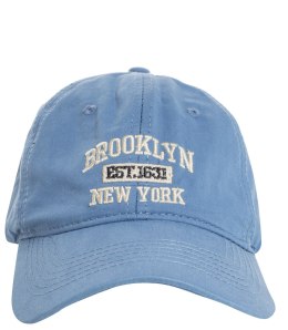 Czapka z daszkiem unisex z haftem BROOKLYN (Niebieski)