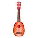 Ukulele gitara dla dzieci cztery struny truskawka