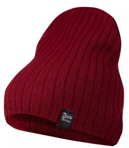 Dzianinowa czapka Beanie UNISEX w prążki (Bordowy)