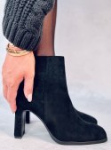 Botki na obcasie MADISON BLACK SUEDE