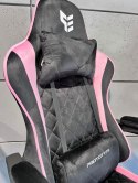 Fotel obrotowy gamingowy HERO POKER PRO PINK ALCANTARA