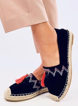 Espadryle boho z frędzlem BIRNA BLACK