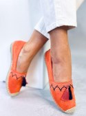 Espadryle boho z frędzlem BIRNA ORANGE