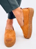 Espadryle na grubej podeszwie POULAIN CAMEL