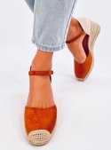 Espadryle na koturnie PLATTEN CAMEL