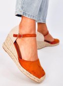 Espadryle na koturnie PLATTEN CAMEL