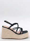 Sandałki espadryle na koturnie PASCAI BLACK