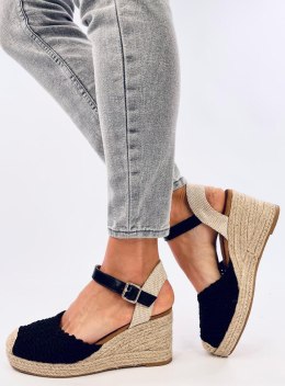 Sandałki na koturnie espadryle MORELLI BLACK