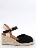 Sandałki na koturnie espadryle MORELLI BLACK