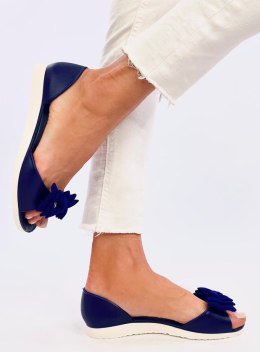 Baleriny meliski open toe AGATHE NAVY