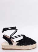 Espadryle damskie sznurkowe YAWEH BLACK