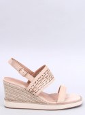 Sandałki espadryle na koturnie DEBEVE BEIGE