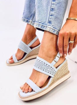 Sandałki espadryle na koturnie DEBEVE BLUE