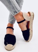 Sandałki ażurowe espadryle PREMAT BLACK