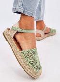 Sandałki ażurowe espadryle PREMAT GREEN