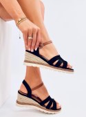 Sandałki espadryle na koturnie ROSCO BLACK