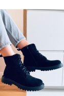 Botki sznurowane zamszowe GATEN BLACK - Inello - 36 Inello