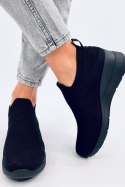 Sneakersy na koturnie skarpetkowe BAYOL BLACK - Inello - 38 Inello