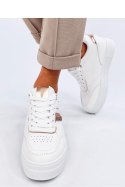 Sneakersy na koturnie EYSON WHITE/CHAMPAGNE - Inello - 38 Inello