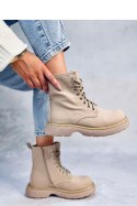 Botki sznurowane PEDDY KHAKI - Inello - 41 Inello