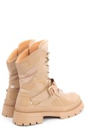 Botki militarne lakierowane JENS KHAKI - Inello - 38 Inello