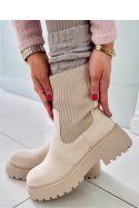 Botki z elastycznym ściągaczem WINTERS BEIGE - Inello - 37 Inello