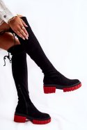 Kozaki Model Cheera UK105P Black/Red Zamsz - Step in style - 37 Step in style