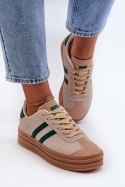 Buty Sportowe Model Egelia EV-508 Beige/Green - Step in style - 37 Step in style