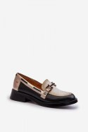 Mokasyny Model Maciejka 06493-01 Black/Gold - Step in style - 37 Step in style