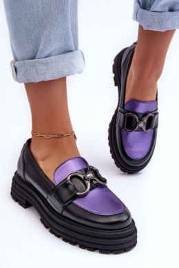 Loafersy Model Elkiza 2692 173-805 Black/Violet - Step in style - 38 Step in style